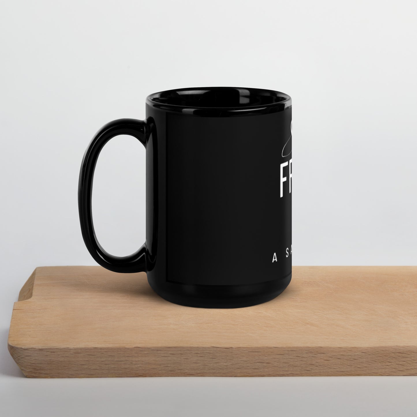 Joe Franta Logo Black Glossy Mug